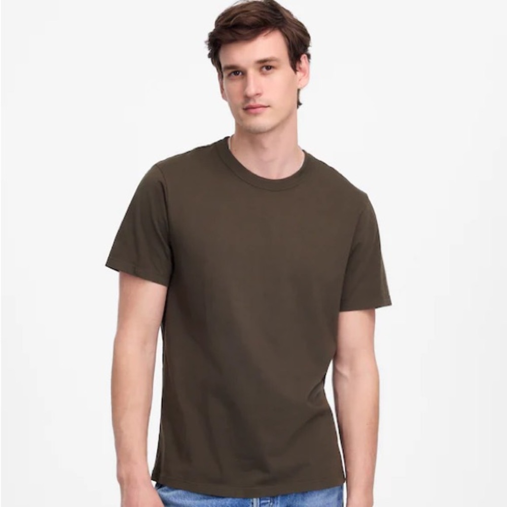 Madewell NWT Garment Dyed Allday Crewneck Tee Size XS Dried Olive